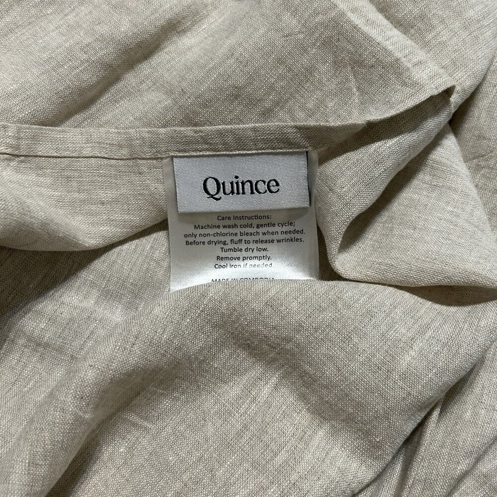 NWOT Quince European Linen Euro Sham Natural Chambray 26x26 Pillow Case - Picture 3 of 9